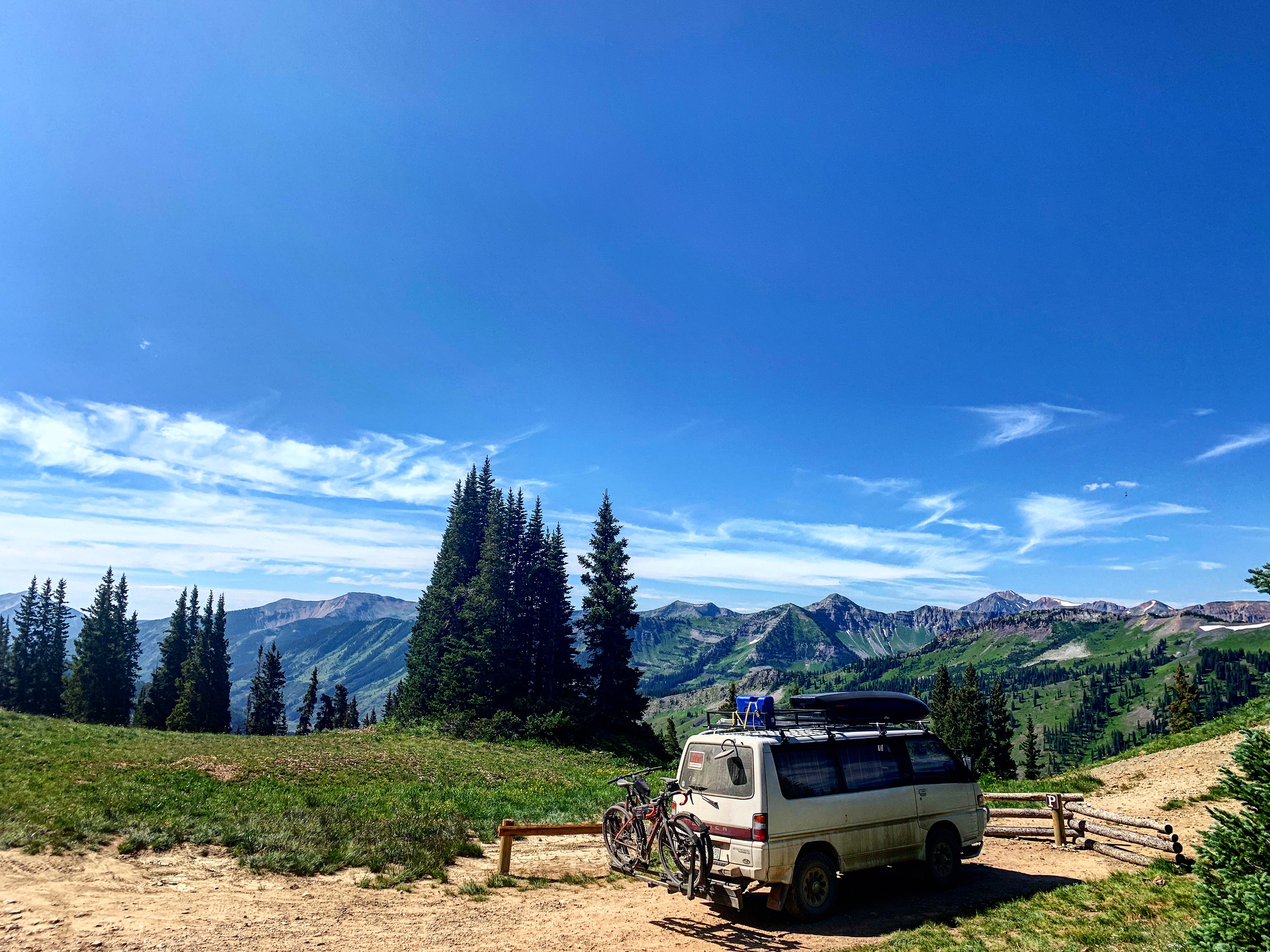 Camped above the valley
